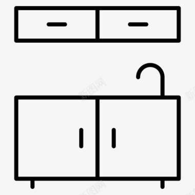 厨房橱柜抽屉图标图标