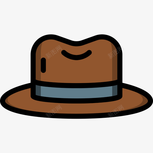 软呢帽帽子5线性颜色图标svg_新图网 https://ixintu.com 帽子 线性 软呢帽 颜色