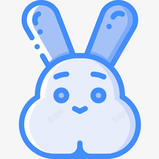 兔子兔子化身4蓝色图标svg_新图网 https://ixintu.com 兔子 兔子化身4 蓝色