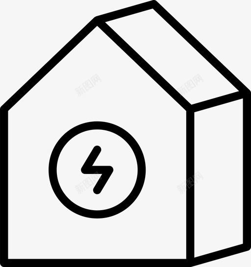 家电房子图标svg_新图网 https://ixintu.com 户籍 房子 火花
