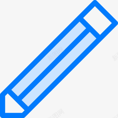 铅笔美术2蓝色图标图标