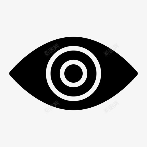 视图业务眼睛图标svg_新图网 https://ixintu.com 3字形 业务 用户界面 看到 眼睛 视图 视觉