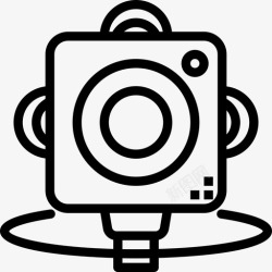 vr摄像机摄像机vrdigital3线性图标高清图片