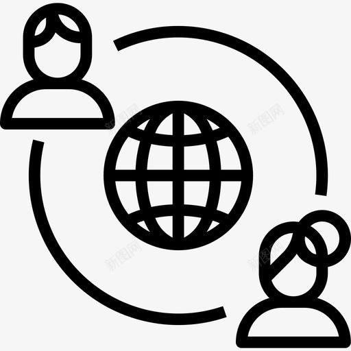 全球网络通信连接3线性图标svg_新图网 https://ixintu.com 全球 全球网 线性 网络 连接 通信 通信连
