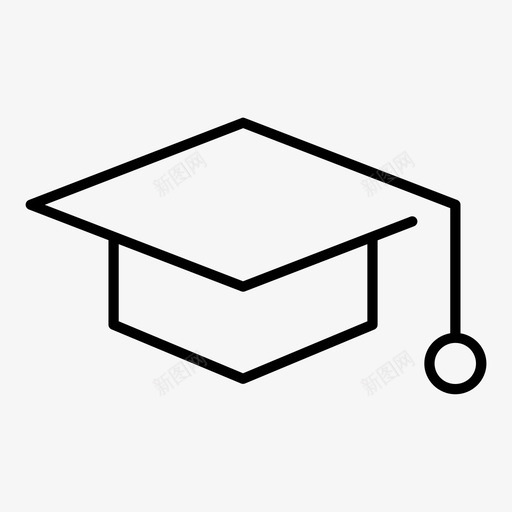 学术帽毕业生护身符图标svg_新图网 https://ixintu.com 学术 护身符 毕业生 结实