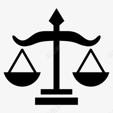平衡法庭司法图标图标