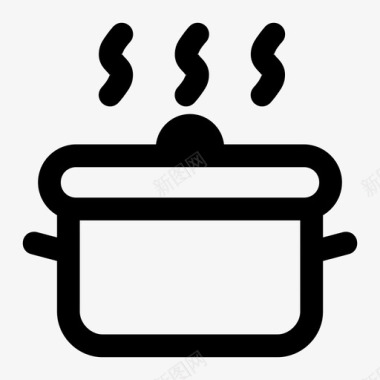 锅烹饪锅炊具图标图标