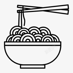 饮碗面条碗瓷器图标高清图片