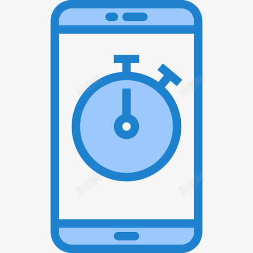 秒表移动应用程序14蓝色图标svg_新图网 https://ixintu.com 秒表 移动应用程序14 蓝色