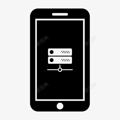 智能手机屏幕服务器图标svg_新图网 https://ixintu.com 屏幕 技术 智能手机 服务器