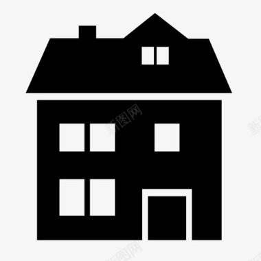 住宅豪宅住宅楼图标图标