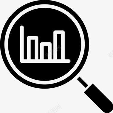 分析数据科学3固体图标图标