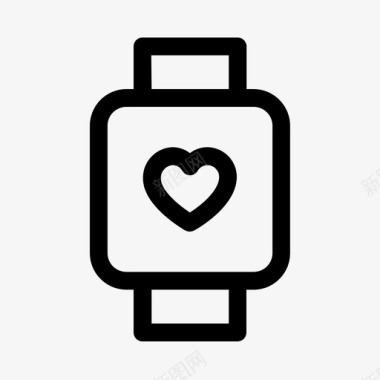 手表健身心脏图标图标