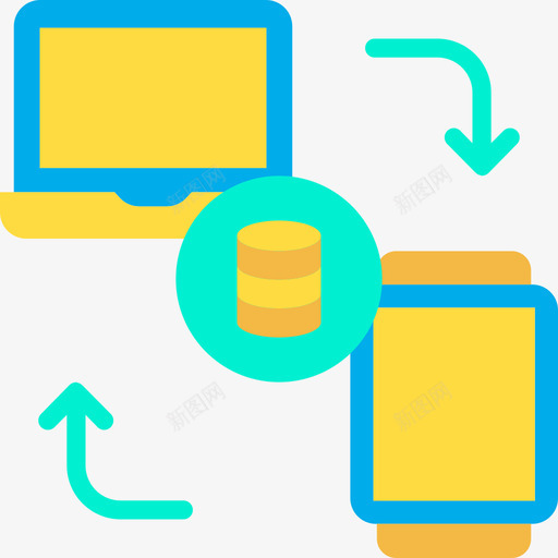 同步数据科学平面图标svg_新图网 https://ixintu.com 同步 平面 数据 科学