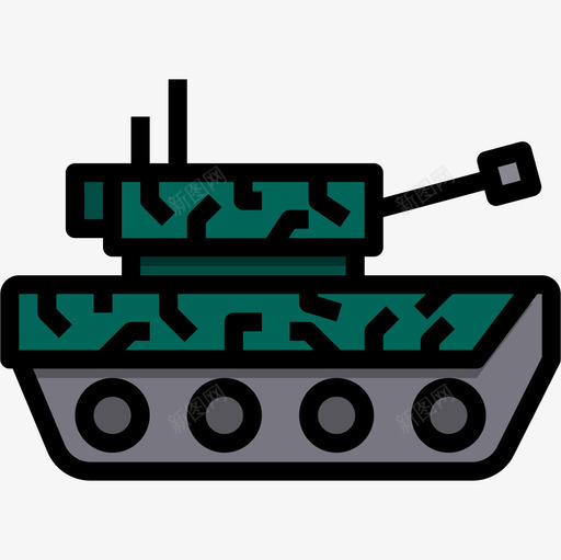 坦克陆军11线性颜色图标svg_新图网 https://ixintu.com 坦克 线性颜色 陆军11