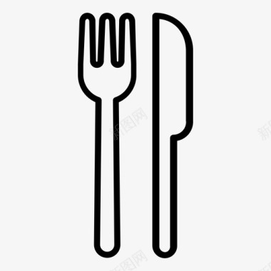 叉子刀食物叉子和刀图标图标