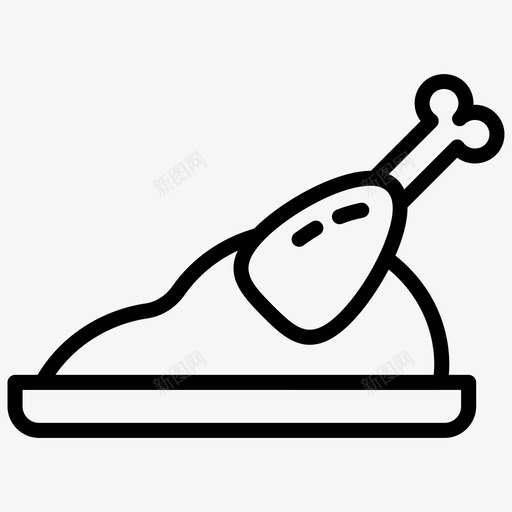 烤肉鸡肉烤鸡图标svg_新图网 https://ixintu.com 旅游和酒店线路图标 烤肉 烤鸡 食物 鸡肉