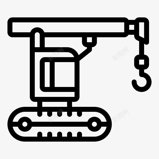 小型起重机建筑重型图标svg_新图网 https://ixintu.com 小型起重机 建筑 车辆 重型 重型车辆