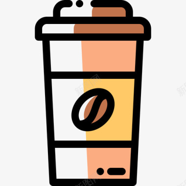 咖啡咖啡馆25颜色省略图标图标
