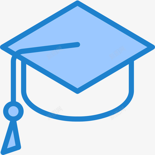 Mortarboard51学校蓝色图标svg_新图网 https://ixintu.com Mortarboard 学校 蓝色