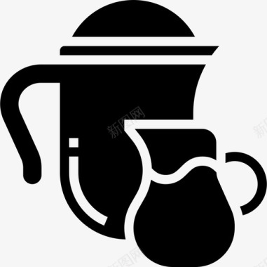 壶咖啡58字形图标图标