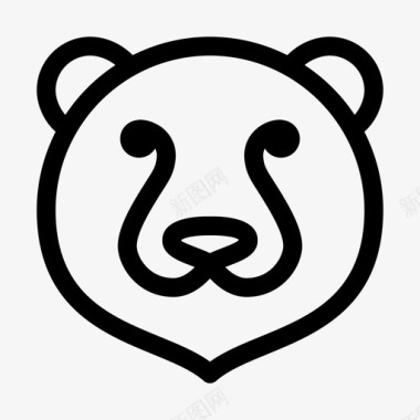 熊动物蜂蜜图标图标