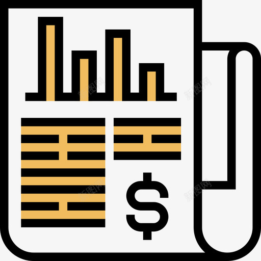 报告商业316黄影图标svg_新图网 https://ixintu.com 商业 报告 黄影