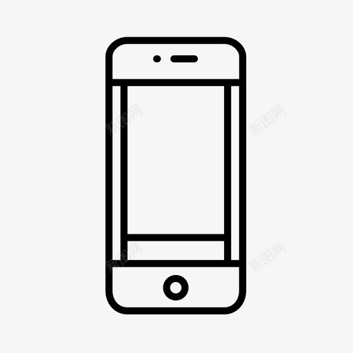 智能手机通话iphone图标svg_新图网 https://ixintu.com iphone 手机 智能 通话