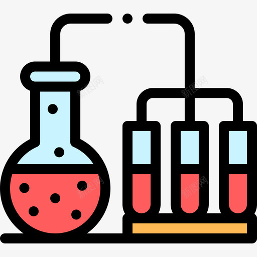 化学生物工程14线性颜色图标svg_新图网 https://ixintu.com 化学 生物工程 线性 颜色