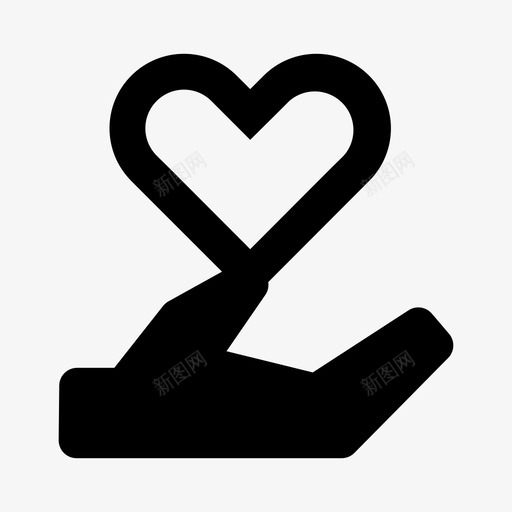 心填手图标svg_新图网 https://ixintu.com 喜欢 社交