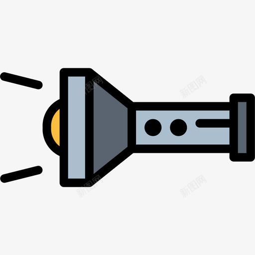 手电筒警用7线型颜色图标svg_新图网 https://ixintu.com 手电筒 线型 警用 颜色