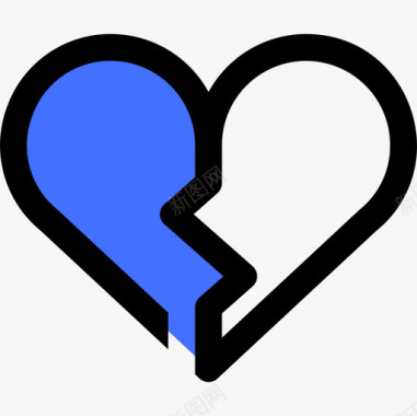 心脏爱85蓝色图标图标