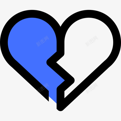 心脏爱85蓝色图标svg_新图网 https://ixintu.com 心脏 蓝色