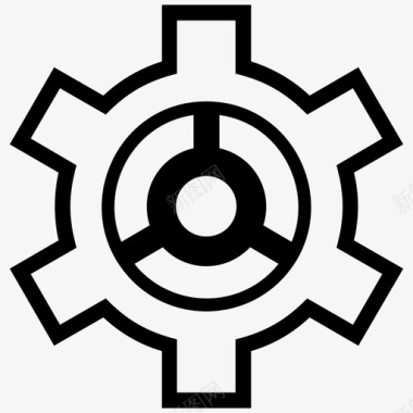 齿轮机器装置图标图标