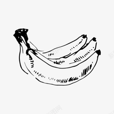 香蕉食品水果图标图标