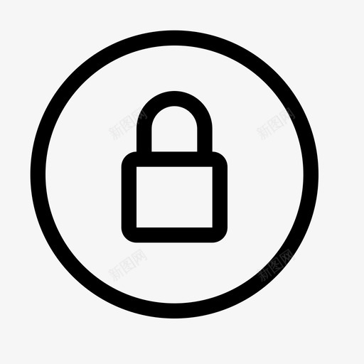 锁加密挂锁图标svg_新图网 https://ixintu.com uiux循环 加密 安全 密码 挂锁 锁