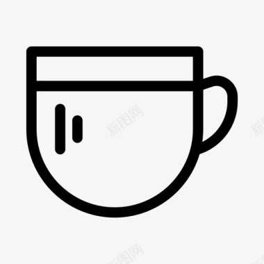 杯子基本款咖啡图标图标