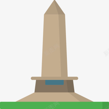 爱尔兰威灵顿纪念碑4号平坦图标图标