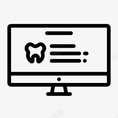 展示报告电脑牙科图标图标
