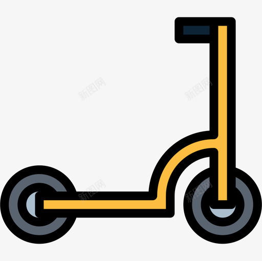滑板车运输108线性颜色图标svg_新图网 https://ixintu.com 滑板车 线性 运输 颜色