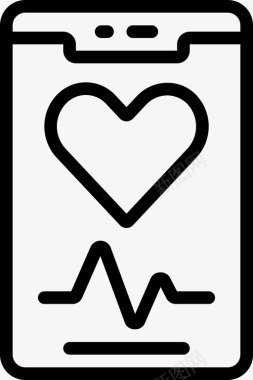 电话心脏监护仪医疗保健医院图标图标