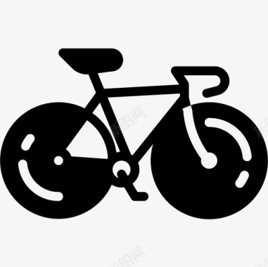 自行车21号自行车实心图标图标