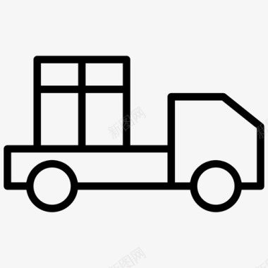 汽车交付货物装运图标图标