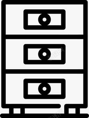 抽屉抽屉单元家具图标图标