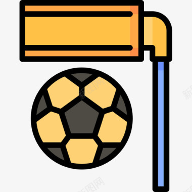 荷兰Korfball17线性颜色图标图标