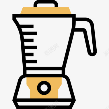 搅拌机咖啡59黄影图标图标