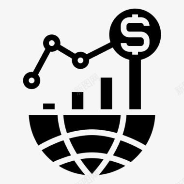 商业动机金融全球图标图标