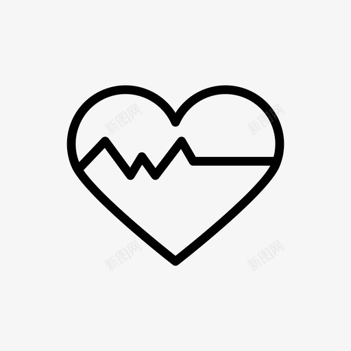 心率健康监测器心跳图标svg_新图网 https://ixintu.com 健康 心率 心跳 监测器 脉搏