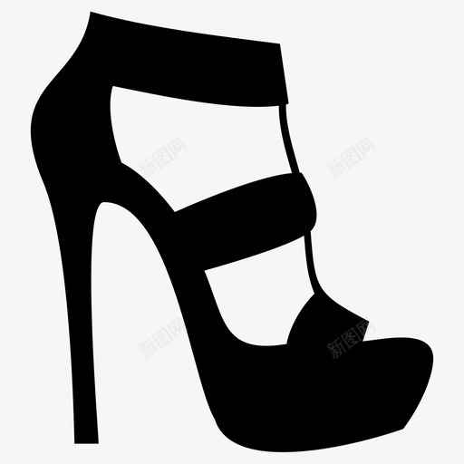 高跟鞋时尚女人图标svg_新图网 https://ixintu.com 女人 时尚 高跟鞋