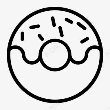 甜甜圈百吉饼面包店图标图标